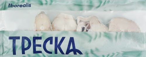 

Треска Borealis атлантическая замороженная стейки 600 г
