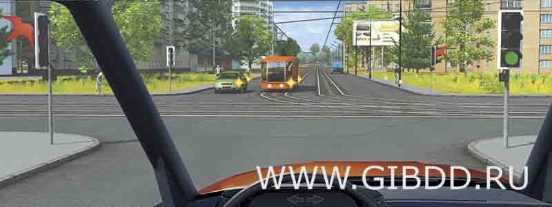 Вы намерены проехать перекресток в прямом направлении. Кому Вы должны ...