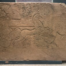 Relief of Amenhotep II at target practice