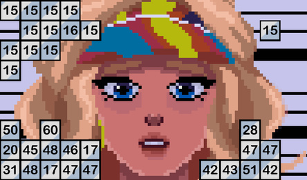 Раскраска по номерам: Барби