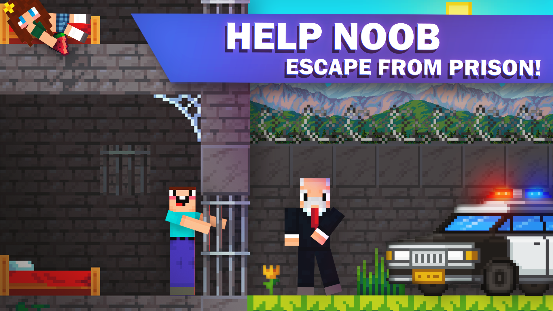 Noob Miner: Escape From Prison - Play Online on Snokido