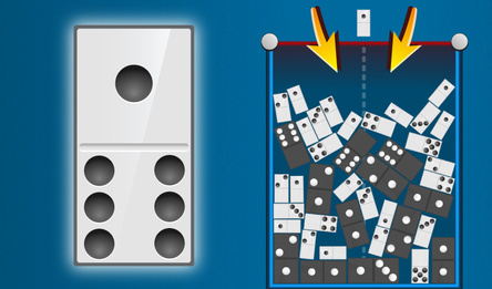 Соединяй домино. Дойди до тринадцати!
