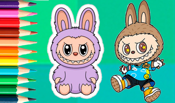 Coloring with Stickers - Labubu