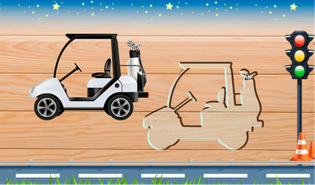 Машинки и их звуки для малышей, пазлы