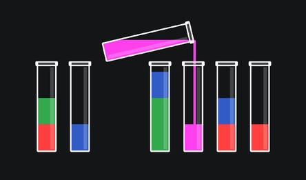Колбочки: сортировка воды