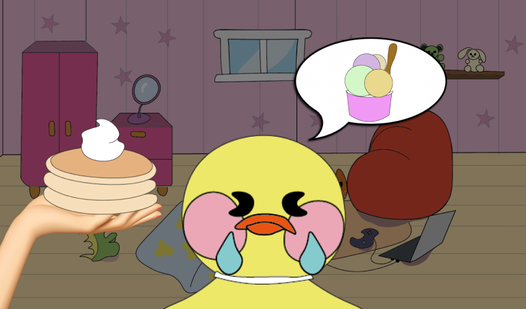 My duck Lalafanfan: dress, feed, wash!