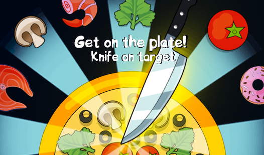 Get on the plate! Knife on target