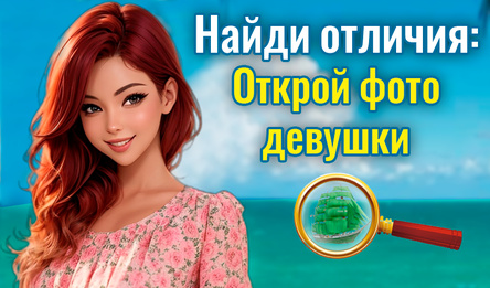Найди отличия: Открой фото девушки