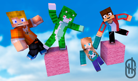 Майн Блок Пати: Радужная гонка!