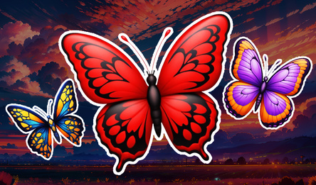 Соединяй Бабочек - Краски Природы