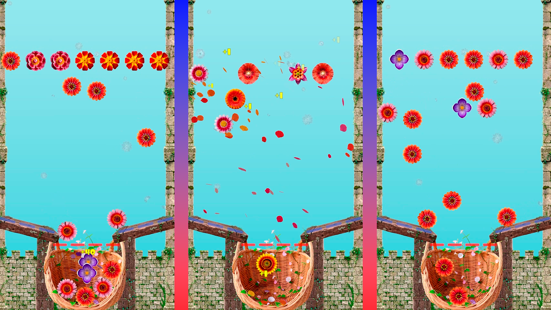 Соединяй цветы в лукошке 2048