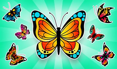 Соединяй бабочек: Найди свою бабочку!
