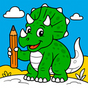 Coloring Book: In the World of Dinosaurs