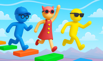 Blue, yellow in parkour