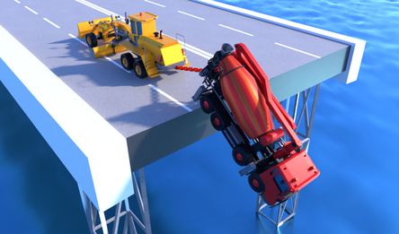 Перетягивание каната на машинах!