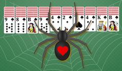 Пасьянс Паук: 1, 2 или 4 масти