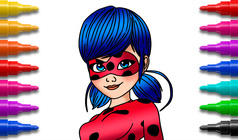 Леди Баг Раскраска для Детей