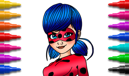 Леди Баг Раскраска для Детей