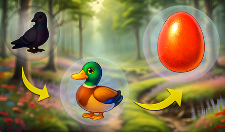 Из Яйца в Птицу! 2048!