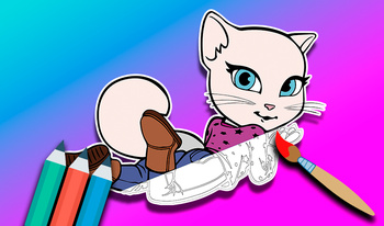 Раскраска Говорящая Анджела