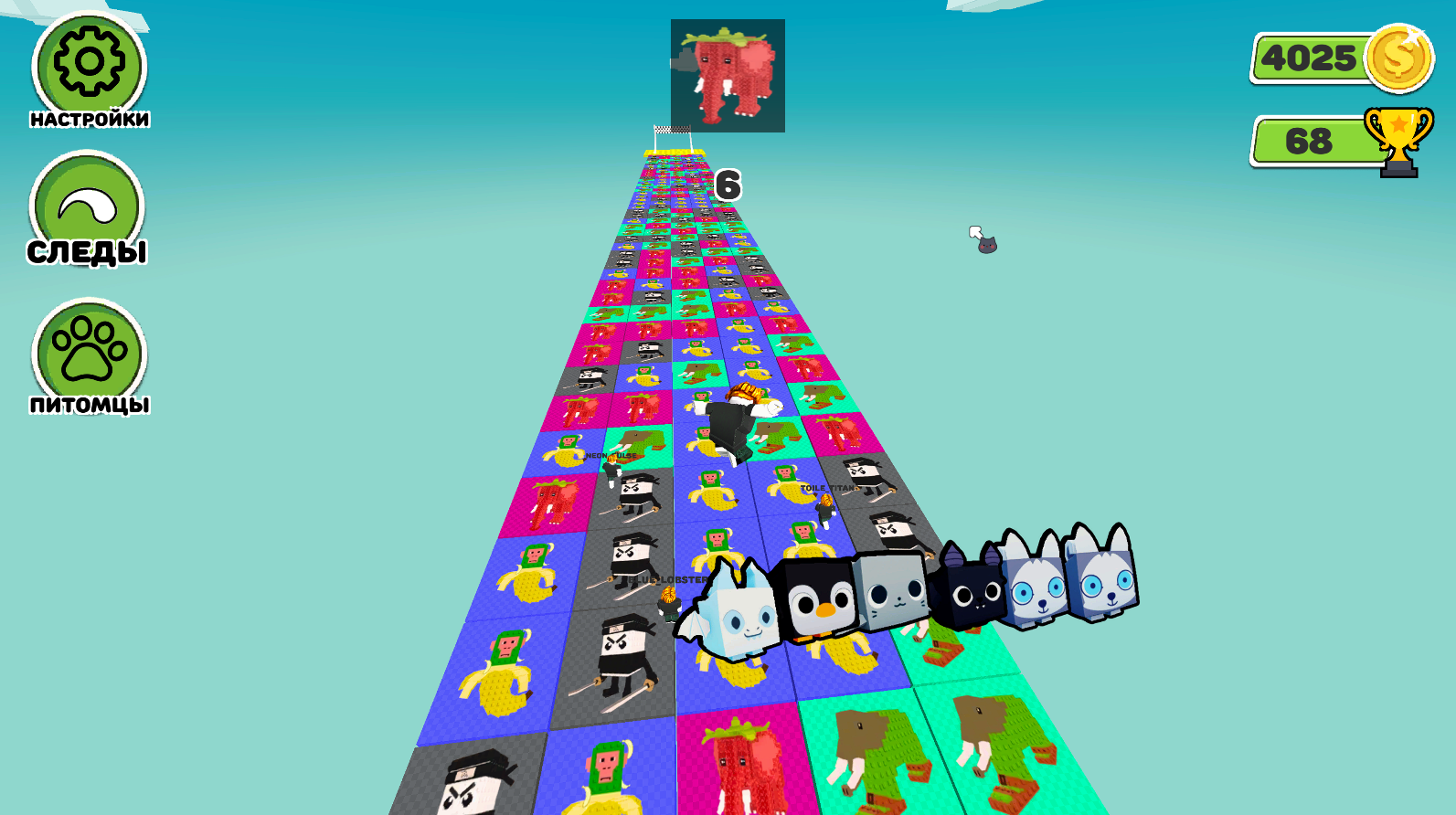 Падающие плитки с брейнротами