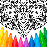 Mandala Coloring by Numbers - Flowers