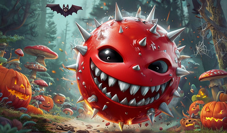 Шипастый красный шарик - победи зло