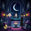 Уэнсдей побег из замка.