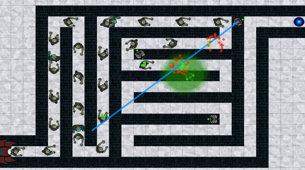 Защита башни: лабиринт зомби