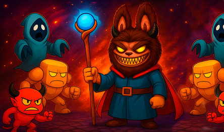 Магический Лабуба против монстров