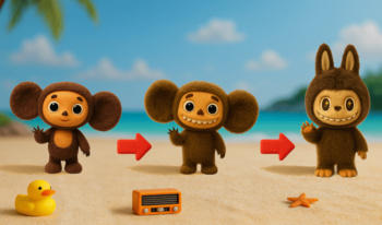 Clicker "Evolution from Cheburashka to Labubu"