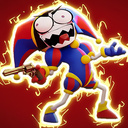 Pomni with a gun in The Amazing Digital Circus