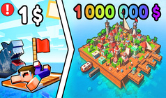 Нубик Рафт: Выживание в океане