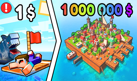 Нубик Рафт: Выживание в океане