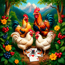 Spider solitaire: beautiful chicken cards