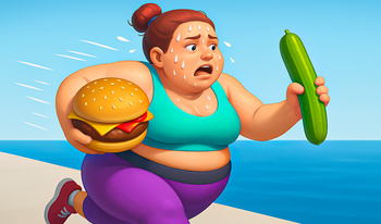 Она идет и крутит