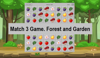Match 3 Game. Forest and Garden