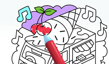 Coloring book: Cartoon Attack