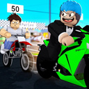 Obby: Ride the furthest on a motorcycle