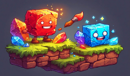 Веселые кубы и алмазы - Нарисуй свой уровень!