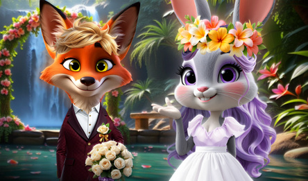 Свадебное Предложение Лапка и Сердце