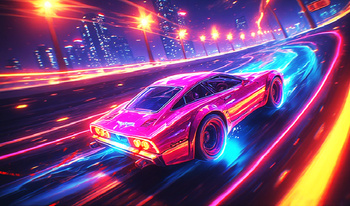Geometry Car: Retro Wave