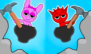 Спрунки в горшке с молотком