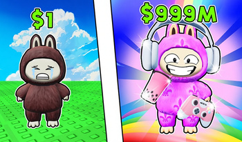 Соединяй Лабубу! Обби Магнат Лабубу Тайкун +1 3D