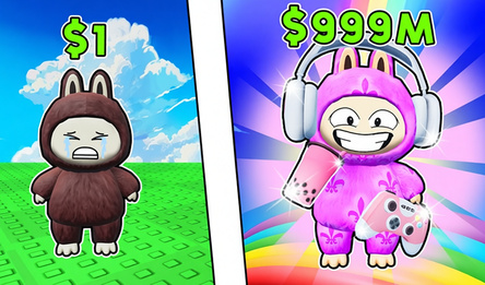 Соединяй Лабубу! Обби Магнат Лабубу Тайкун +1 3D