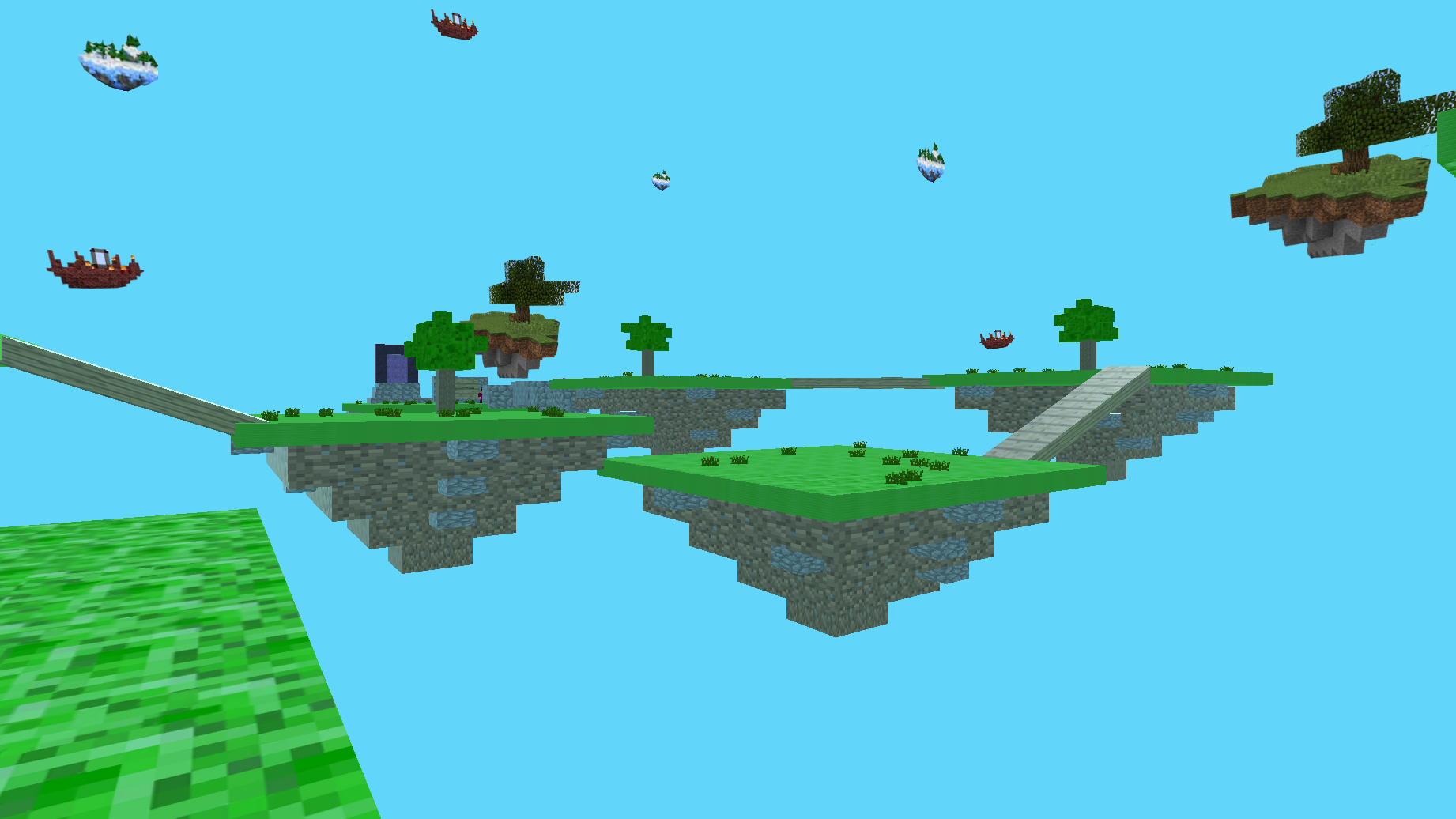 Обби Скайблок Паркур