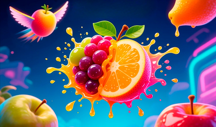 Соединяй летающие фрукты