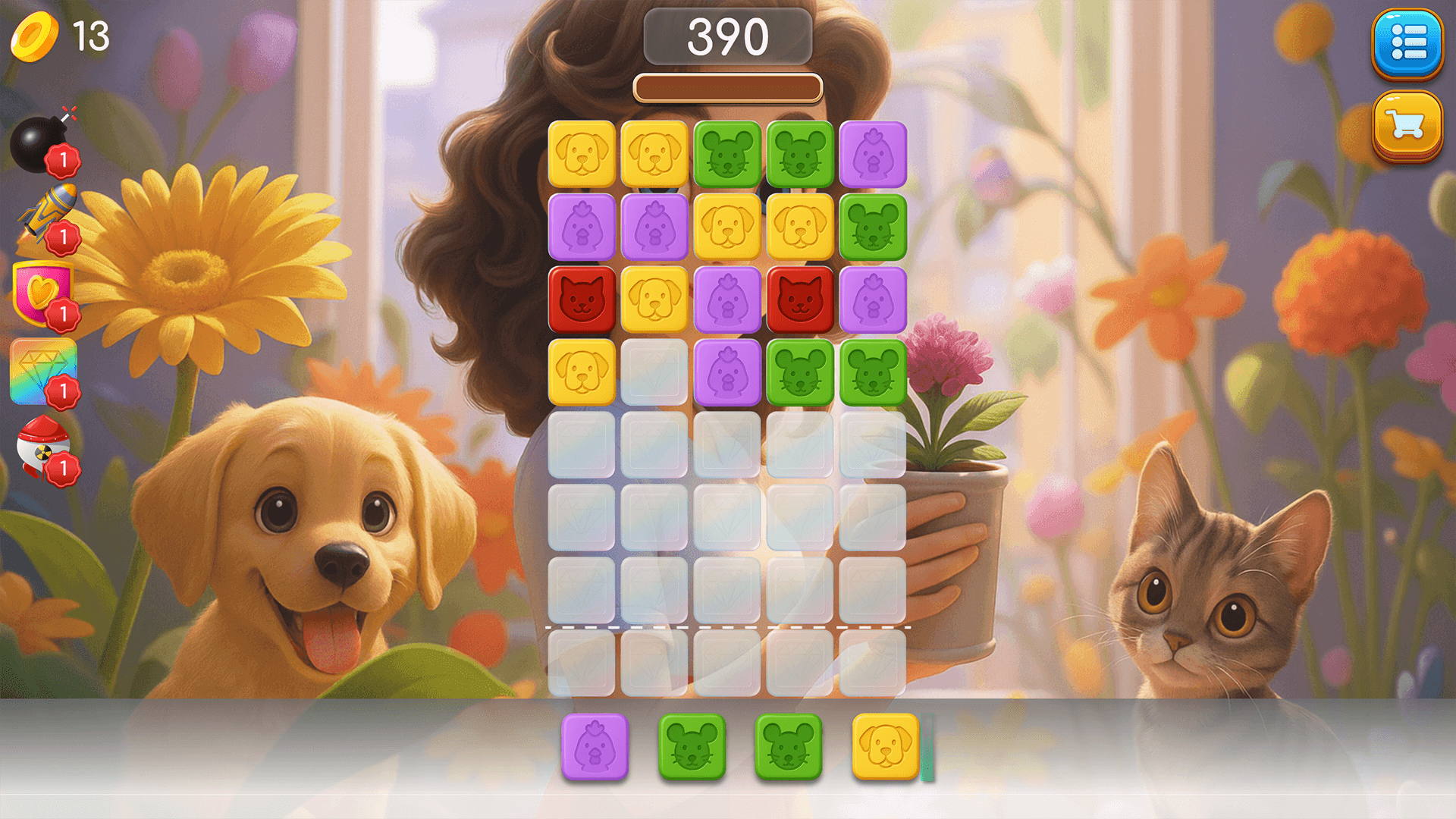 Animal Block Pop Puzzle