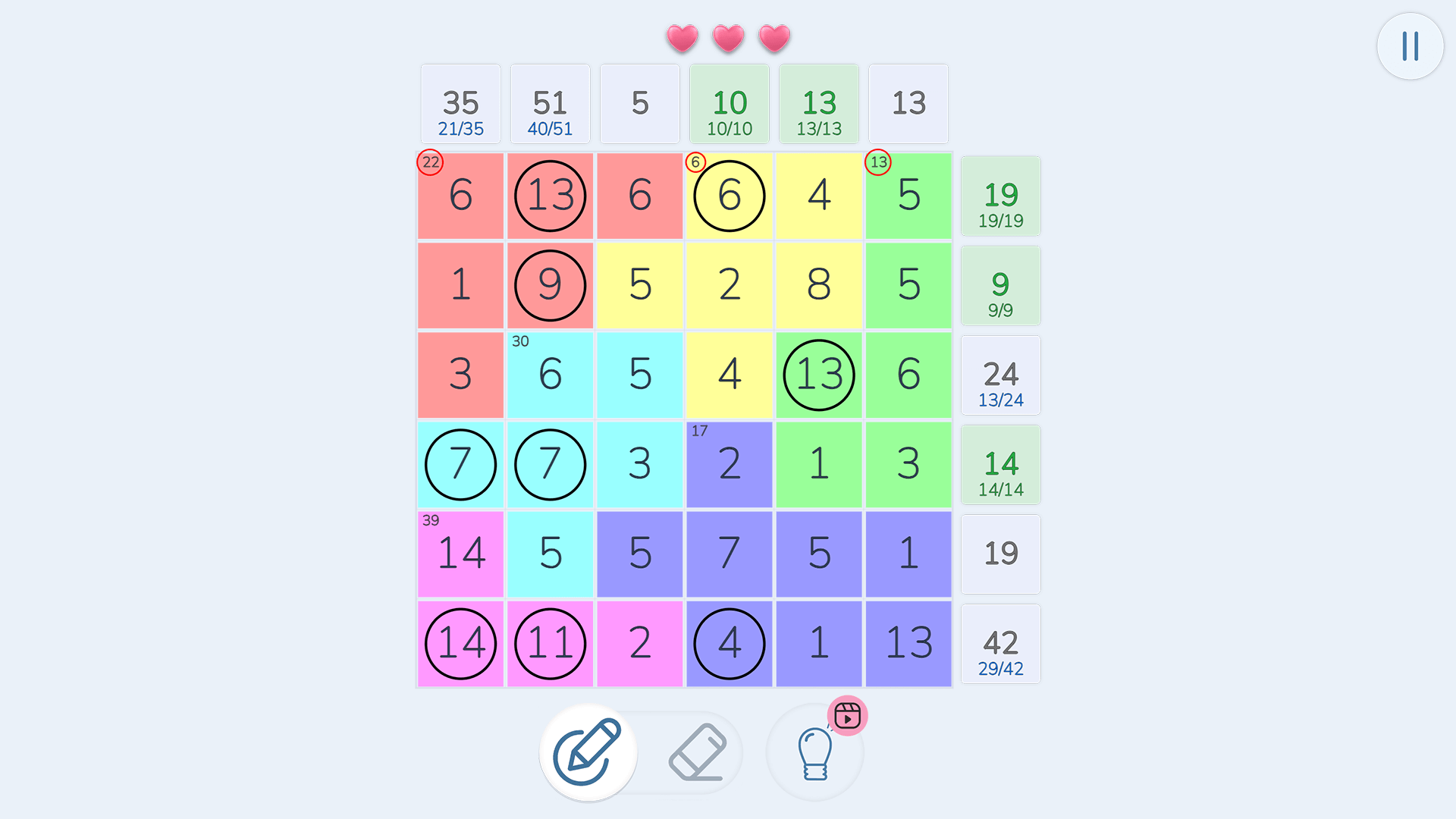 Extreme Number Sum Grid