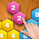 Шестиугольники: три в ряд